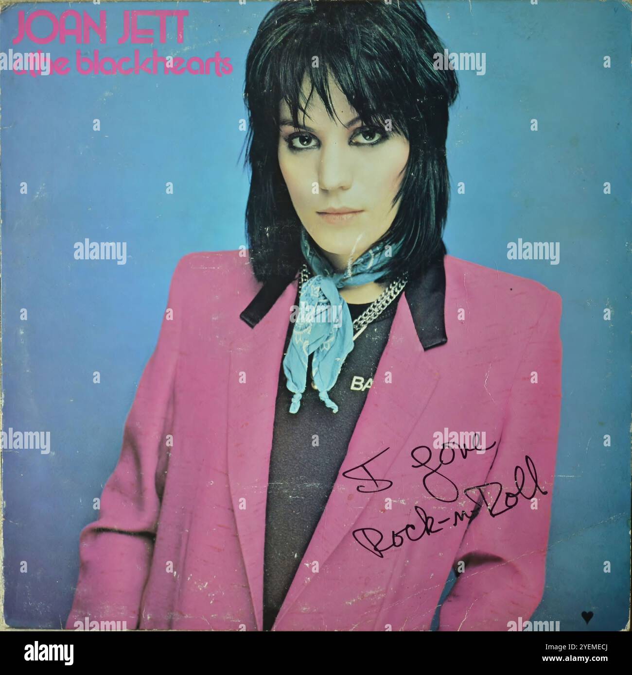 Joan Jett & The Blackhearts - I Love Rock`n Roll - Original Vinyl Cover Stock Photo